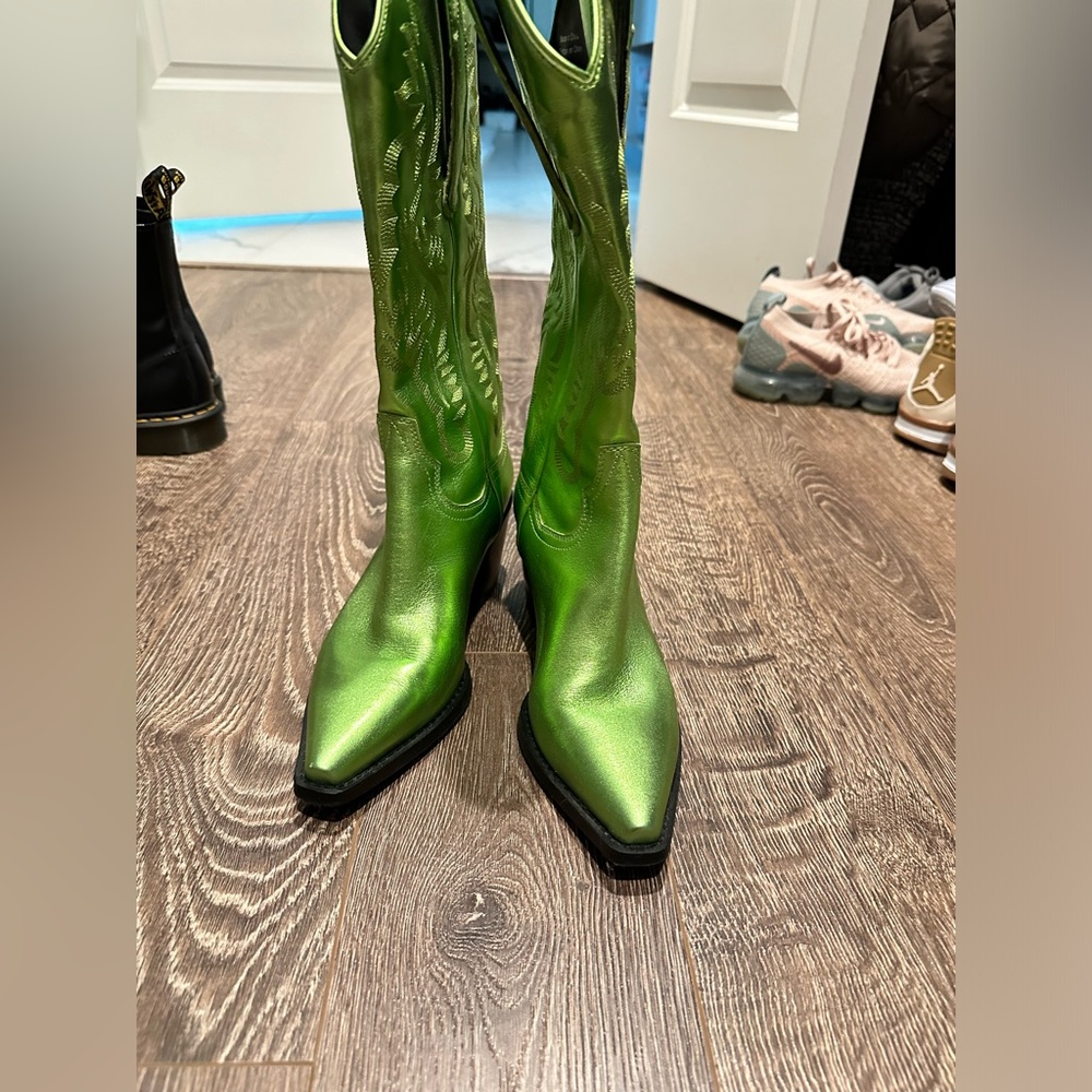 Jefferey Campbell Dagget Metallic Western Boots